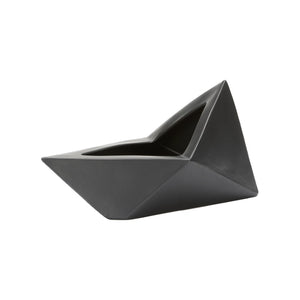 Wildwood Origami Vase Crafted In Japan — Sculptural Faceted Form For Ikebana, Tabletop Bouquets, Modern Decor Black 302624