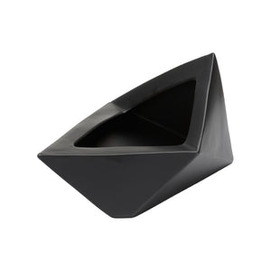 Wildwood Origami Vase Crafted In Japan — Sculptural Faceted Form For Ikebana, Tabletop Bouquets, Modern Decor Black 302624