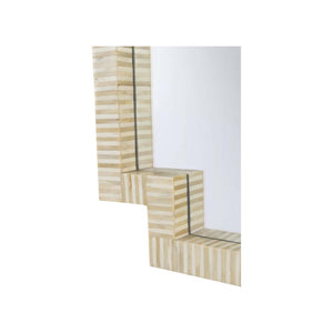 Wildwood Fiona Bone Mirror — Sculptural Bone-Shaped Wall Mirror 48.5"X31" Natural White Frame For Entryway 302664