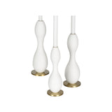 Brunswick Candleholders - Set of 3 White/Cream, Gold 302670-WILDWOOD Wildwood