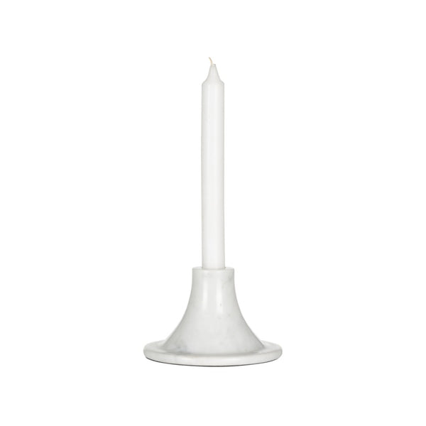Wildwood Tulip Marble Candleholder — Sculptural Tulip Silhouette, Natural Veining, Polished Luxury Accent 302671