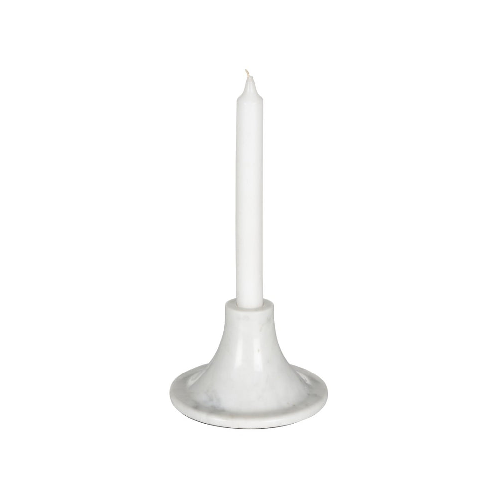 Wildwood Tulip Marble Candleholder — Sculptural Tulip Silhouette, Natural Veining, Polished Luxury Accent 302671