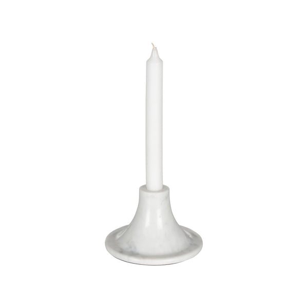 Wildwood Tulip Marble Candleholder — Sculptural Tulip Silhouette, Natural Veining, Polished Luxury Accent 302671