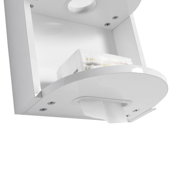 English Elm 12" Bathroom Wall-Mounted Storage Rack with Three-Tier Floating Shelves, Durable Scratch-Resistant Plywood Organizing Solution Glossy White W999P277165
