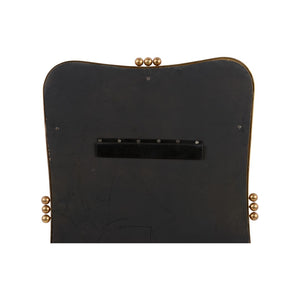 Wildwood Rialto Antique Brass Mirror With Soft Contours And Brass Ball Accents, 34" X 24", Horizontal/Vertical 302793