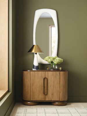 Wildwood Gaudi Mirror With Thick Rounded Gesso Frame, 52" X 24.25" Neutral Finish For Vertical Or Horizontal Display 302798