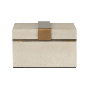 Wildwood Steven Textured Shagreen Box With Marble Accent & Felt-Lined Interior — Luxe Jewelry Storage, 6X10x11" 302806