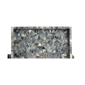 Wildwood Greer Bone Inlay Tray — Large Hand-Assembled Geometric Accent For Serving, Styling, And Displaying Elegance 2.5h x 23.25w x 17d 302811