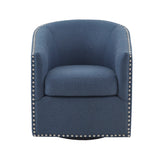 Madison Park Tyler Transitional Swivel Chair MP103-1103 Blue