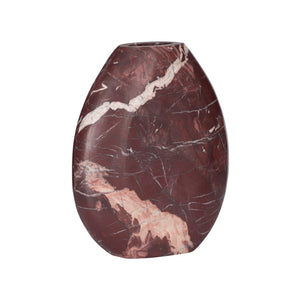 Wildwood Vickery Sculptural Stone Vase With Matte Natural Veining — Organic Texture, Versatile Centerpiece Red 302893
