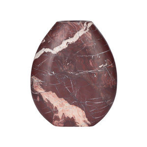Wildwood Vickery Sculptural Stone Vase With Matte Natural Veining — Organic Texture, Versatile Centerpiece Red 302893