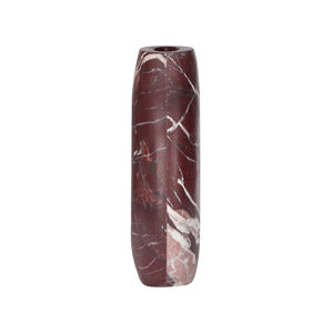 Wildwood Vickery Sculptural Stone Vase With Matte Natural Veining — Organic Texture, Versatile Centerpiece Red 302893