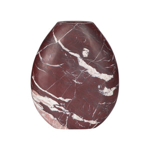 Wildwood Vickery Sculptural Stone Vase With Matte Natural Veining — Organic Texture, Versatile Centerpiece Red 302893