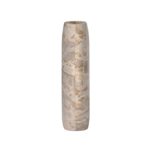 Wildwood Vickery Sculptural Stone Vase With Matte Natural Veining — Organic Texture, Versatile Centerpiece White/Cream 302894