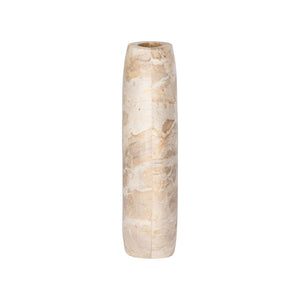 Wildwood Vickery Sculptural Stone Vase With Matte Natural Veining — Organic Texture, Versatile Centerpiece White/Cream 302894