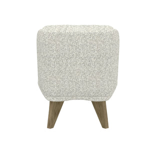 English Elm Wallace & Bay - White Armless Accent Chair — Cream Contemporary Solid Wood Design, Easy-Care Upholstery, Compact Comfort B2709P212458
