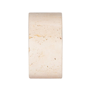 Wildwood Cliff Travertine Sculpture – Stepped Minimalist Accent With Honed Matte Finish For Shelves & Mantels 302901