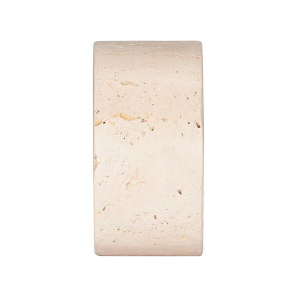 Wildwood Cliff Travertine Sculpture – Stepped Minimalist Accent With Honed Matte Finish For Shelves & Mantels 302901