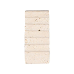 Wildwood Cliff Travertine Sculpture – Stepped Minimalist Accent With Honed Matte Finish For Shelves & Mantels 302901