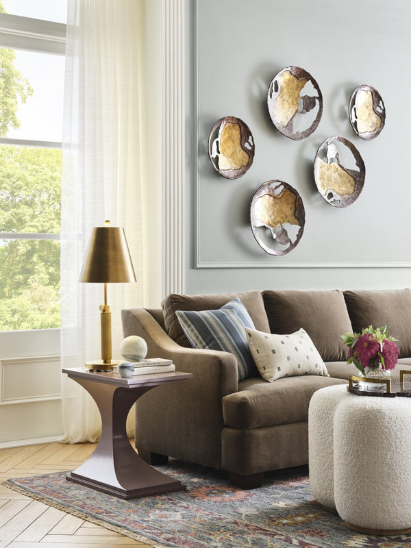 Wildwood Vesper Trio Orbs — Hand-Finished Glass Set (3) With Neutral Smoky Swirls For Stylish Tabletop Decor 302907