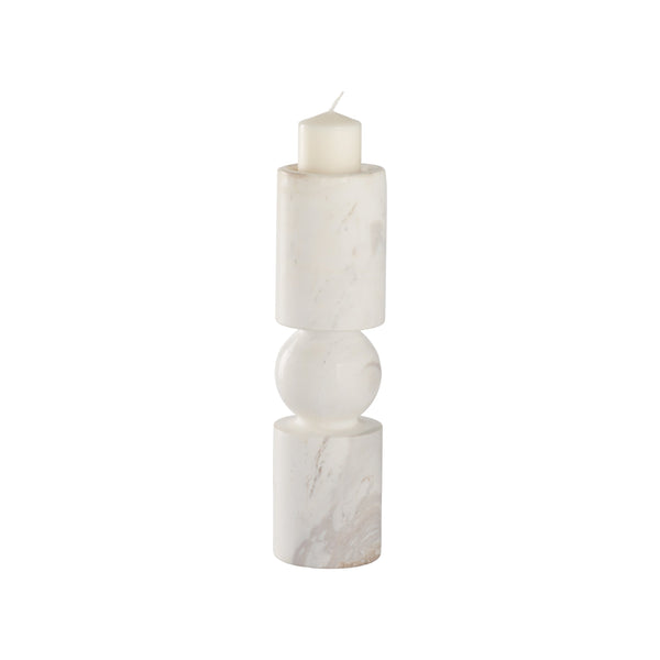 Wildwood Harper Candleholder - Elegant Large Décor Piece For A Warm Ambiance In Any Living Space Or Gathering White,Cream  302914