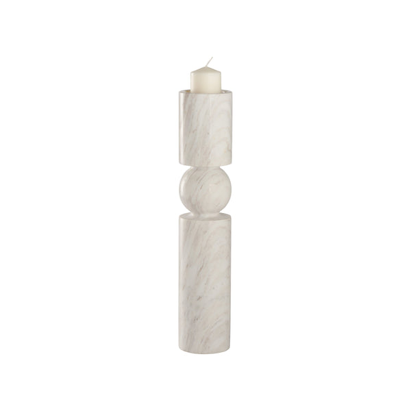 Wildwood Harper Candleholder - Elegant Large Décor Piece For A Warm Ambiance In Any Living Space Or Gathering White,Cream  302915
