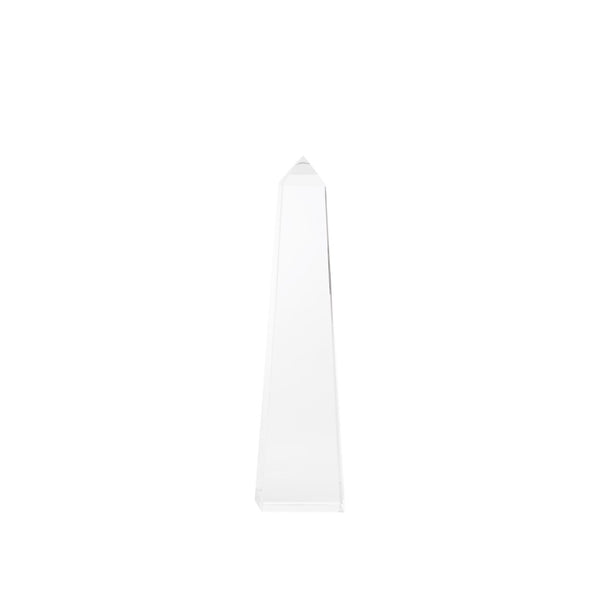 Wildwood Worthington Crystal Obelisk Sculpture — Large Clear Faceted Accent For Mantels, Desks & Vignettes 14h x 3.25w x 3.25d 302916