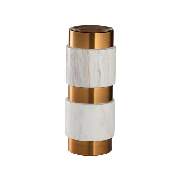 Wildwood Leonard Candleholder - Elevate Your Space With Elegant Design, Luxurious Gold Accents & Timeless Charm White,Cream  302918
