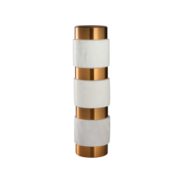 Wildwood Leonard Candleholder - Elevate Your Space With Elegant Design, Luxurious Gold Accents & Timeless Charm White,Cream  302919