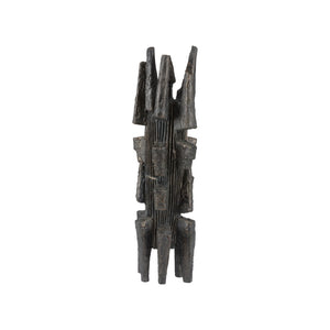 Wildwood Strata Modern Sculpture – 25" Layered Metal & Resin Accent In Dark Bronze For Mantels, Shelves, Offices 302920