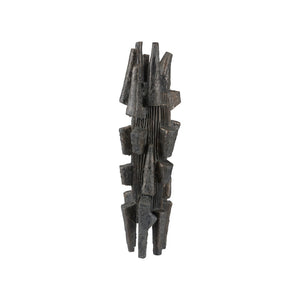 Wildwood Strata Modern Sculpture – 25" Layered Metal & Resin Accent In Dark Bronze For Mantels, Shelves, Offices 302920