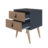 Amber Nightstand in Blue and Nature 302GFX2 Manhattan Comfort