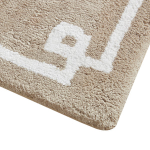 JLA Home Madison Park - Cotton Tufted Bath Rug Runner 24x72 - Plush OEKO-TEX Cotton, Skid-Resistant Backing, Machine Washable Taupe MP72-3566