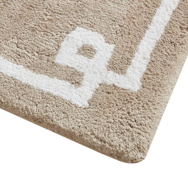 JLA Home Madison Park - Cotton Tufted Bath Rug Runner 24x72 - Plush OEKO-TEX Cotton, Skid-Resistant Backing, Machine Washable Taupe MP72-3566