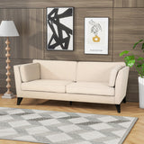 Christopher Knight Home® - Noble House - - Mirod 3 Seater Fabric Sofa,With Birch Legs,Study And Living Room