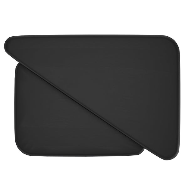 Worldwide Home Furnishings Draco-2pc Stylish Triangular Coffee Tables In Solid Mango Wood For Modern Living Room Décor Black Solid Wood 303-155blk