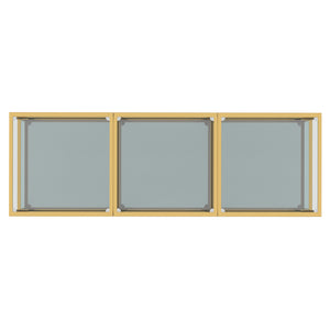 Worldwide Home Furnishings Casini-3pc Contemporary Modular Coffee Table Set For Creative Layouts In Any Living Space Gold Metal,Glass 303-632gl-3