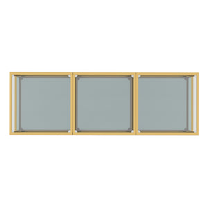 Worldwide Home Furnishings Casini-3pc Contemporary Modular Coffee Table Set For Creative Layouts In Any Living Space Gold Metal,Glass 303-632gl_S