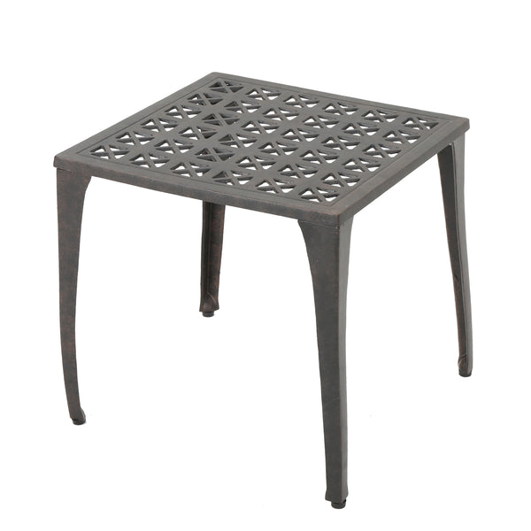 English Elm Christopher Knight Home® - Outdoor 18" Cast Aluminum Side Table - Elegant & Weather-Resistant Accent For Patio Or Indoor Use N773P348245B