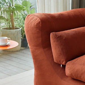 English Elm Cloud Corduroy Sleeper Chair Foldable High Density Foam Seat for Small Space Living Orange W1765P448612