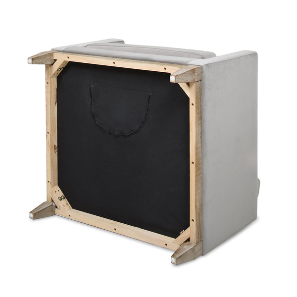 English Elm Jennifer Taylor Home - Knox 36" Plush Velvet Arm Chair In Opal Grey - Modern Farmhouse Design With Removable Cushions B2719P238324