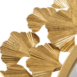 Martha Stewart Eden Transitional Gold Gingko Leaf Round Wall Mirror 30.5" MT160-0021 Gold