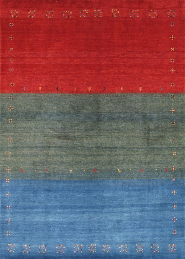 Pasargad Home Tribal Collection Hand-knotted Wool Area Rug – Vibrant Colors & Rich Textures   030331