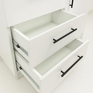 English Elm Robin Gentleman's Chest White — Space-Saving 3-Drawer Wood Dresser, Water/Heat & Scratch Resistant, Eco-Friendly Materials B040S00108