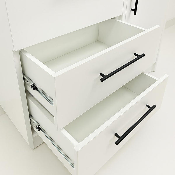 English Elm Robin Gentleman's Chest White — Space-Saving 3-Drawer Wood Dresser, Water/Heat & Scratch Resistant, Eco-Friendly Materials B040S00108