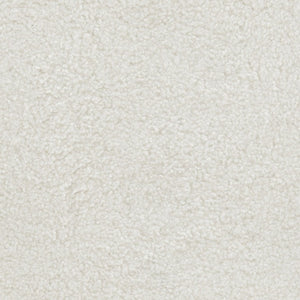 EuroStyle Lennart Sherpa and Leatherette Two-Tone Ottoman with Powder-Coated Steel Base Ivory/Brown 30347-IVRY
