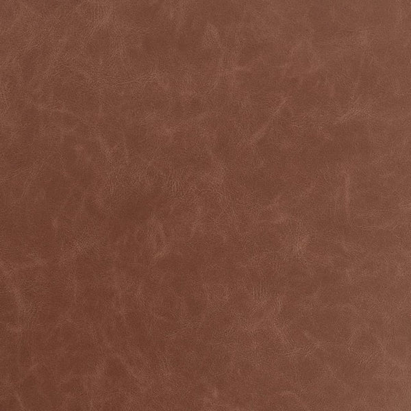 EuroStyle Lennart Sherpa and Leatherette Two-Tone Ottoman with Powder-Coated Steel Base Ivory/Brown 30347-IVRY