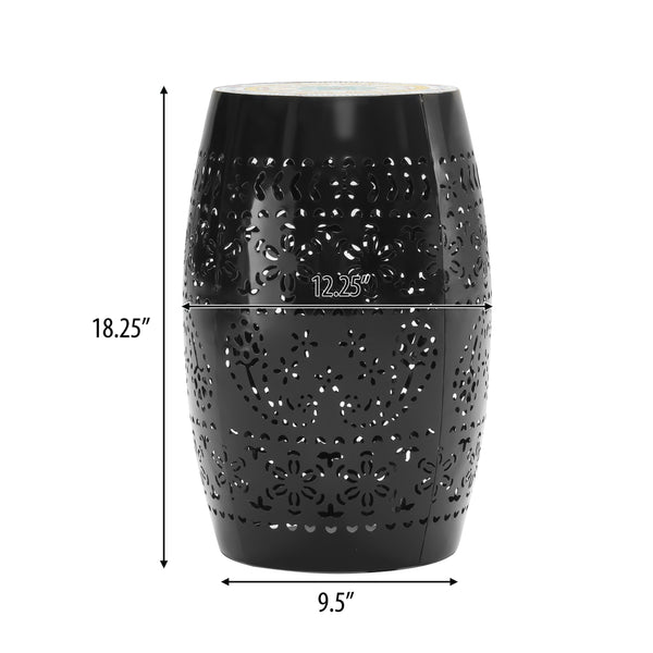 English Elm Christopher Knight Home® - Ruby12" Mosaic Side Table - Elegant Ceramic Tile & Iron Frame For Indoor/Outdoor Accent Use N770P182369B