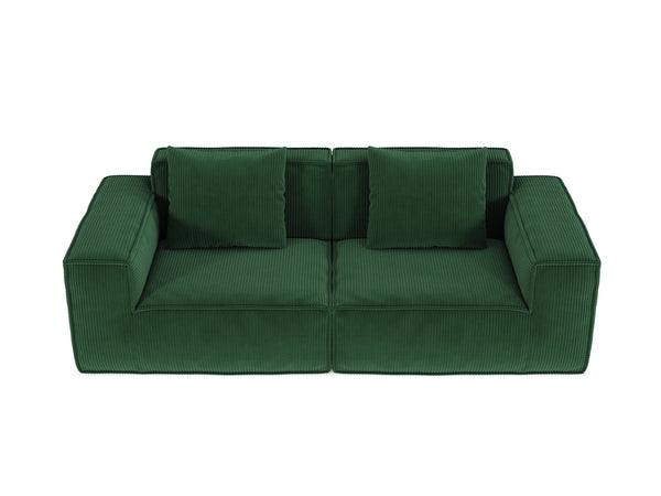 English Elm Modular Modular Sofa: Versatile Cloud Velvet Sofa Bed In Green, Perfect For Comfort & Space-Saving Solutions W3147S00027