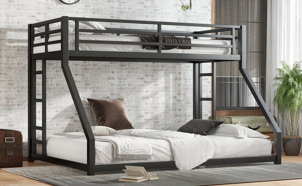 English Elm Metal Twin Xl Over Queen Bunk Bed For Teens & Adults - Space-Saving, Sturdy & Noise-Reducing Design! W1580P243343
